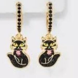 Sugarfix by BaubleBar Black Cat Earrings